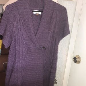 Purple cardigan